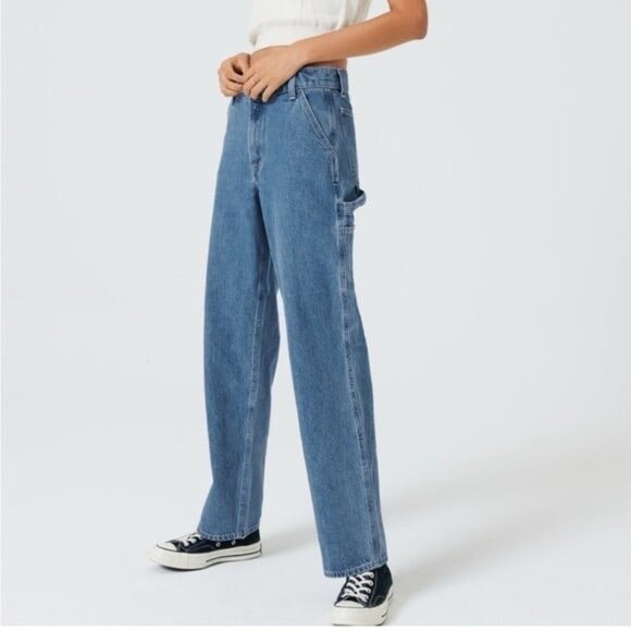 Aritzia Sunday Best Women's Size 25 The Carpenter Baggie Straight Leg Jeans - Picture 3 of 11